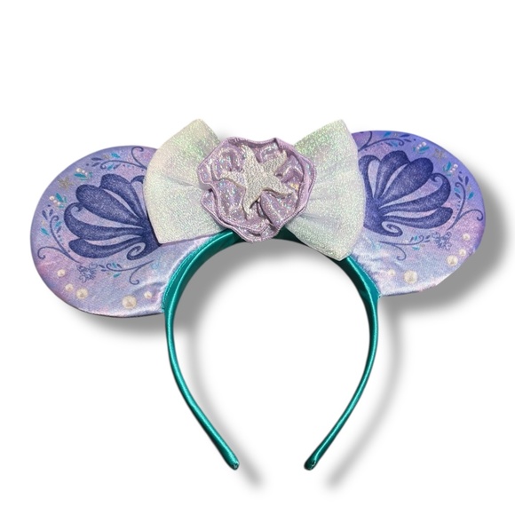 Disney Princess The Little Mermaid Ariel Mickey Mouse Ears Headband - Bow - Picture 1 of 5